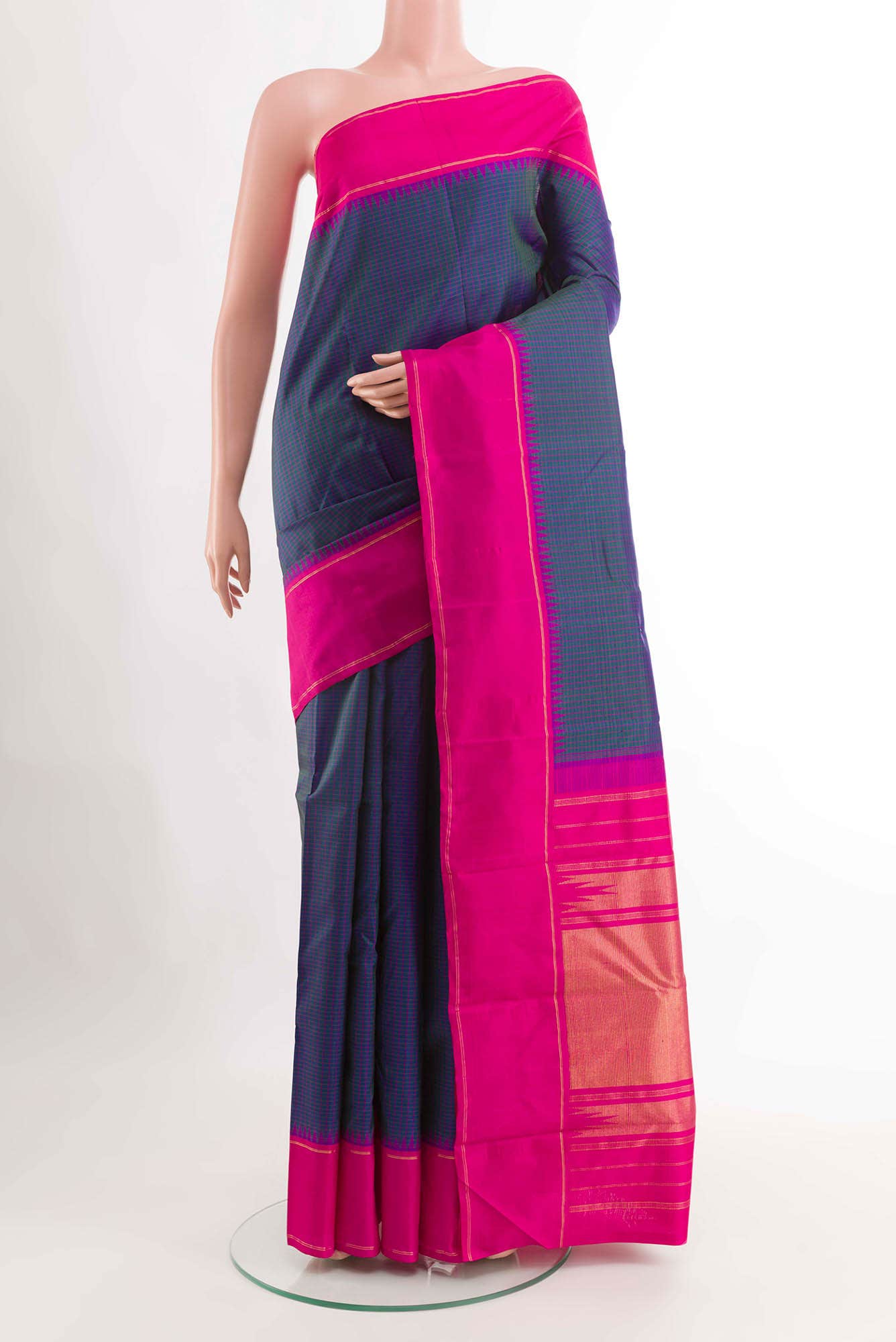Purple Kanchipuram Silk Saree