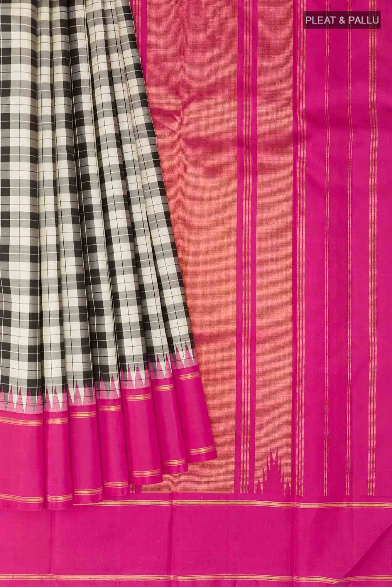 Black Kanchipuram Silk Saree