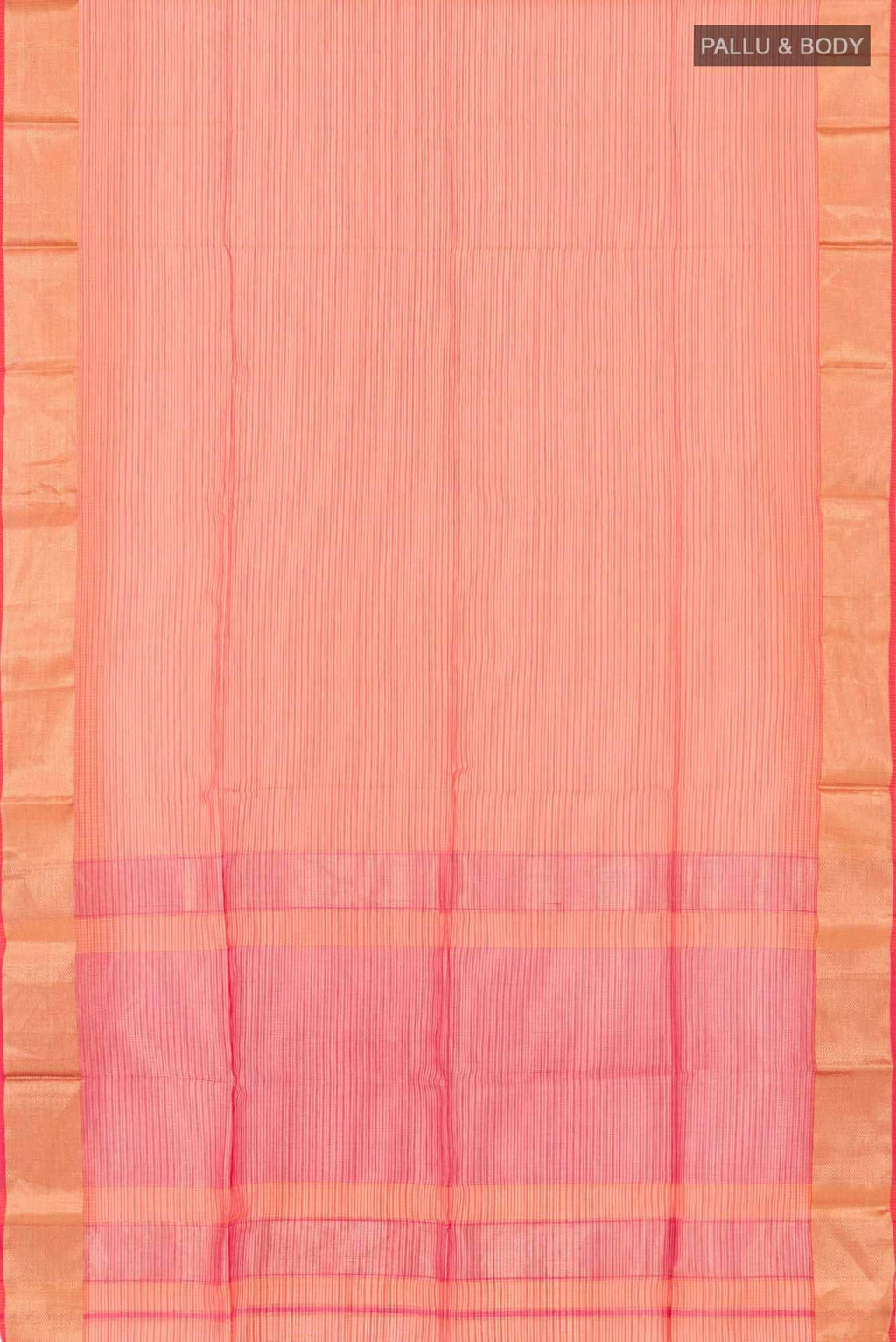 Orange Blended Maheshwari Silk Cotton Saree