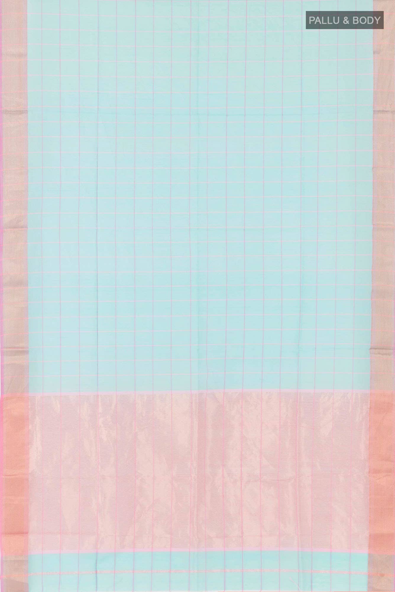 Light Blue Blended Maheshwari Silk Cotton Saree