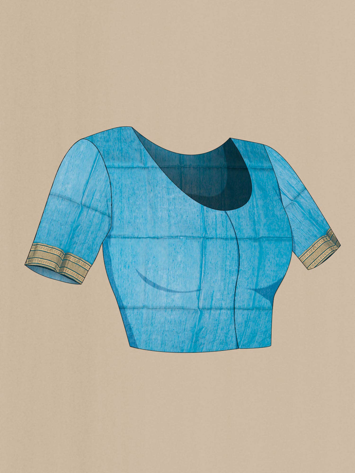 Blue Blended Maheshwari Silk Cotton Saree