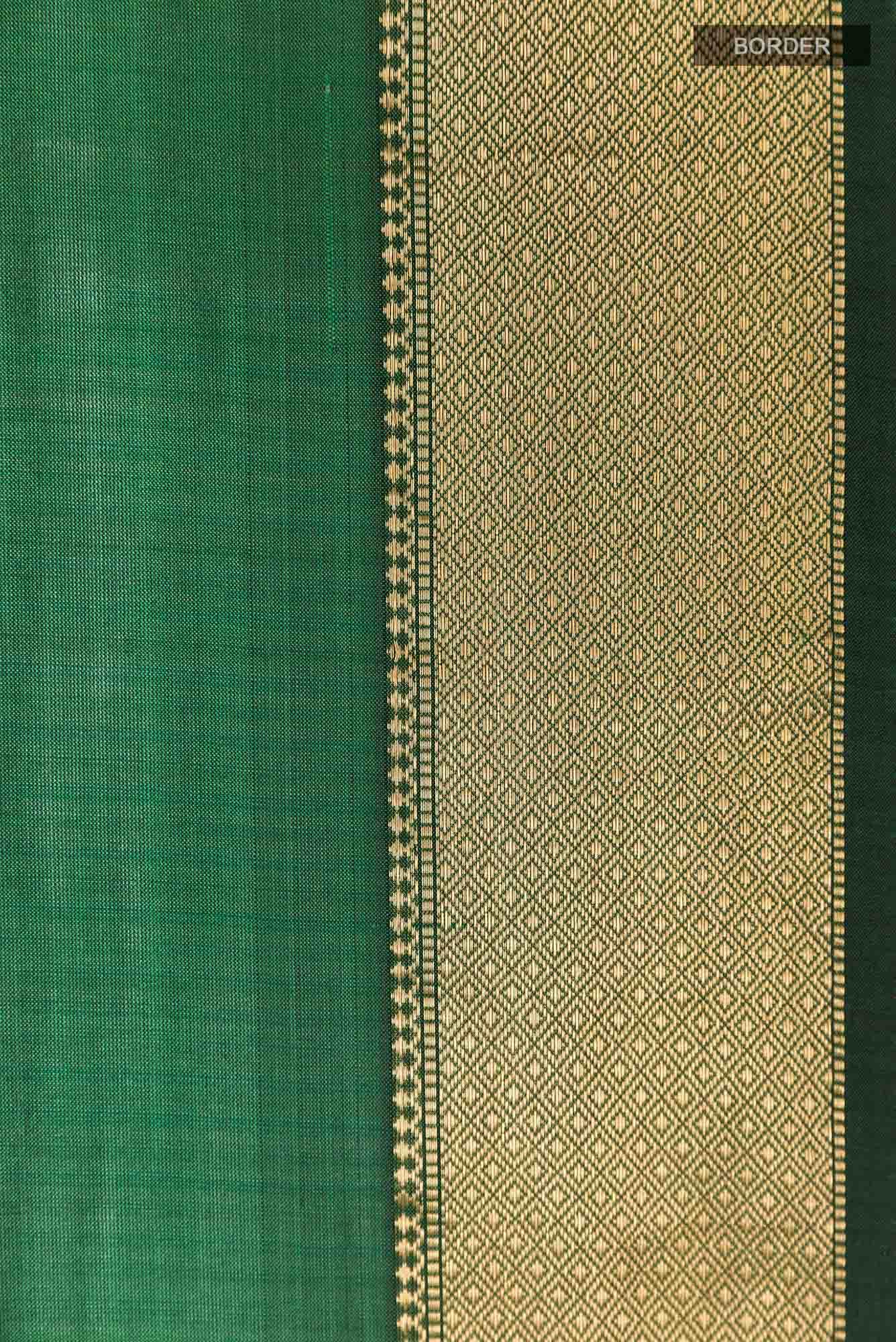 Green Maheshwari Silk Saree
