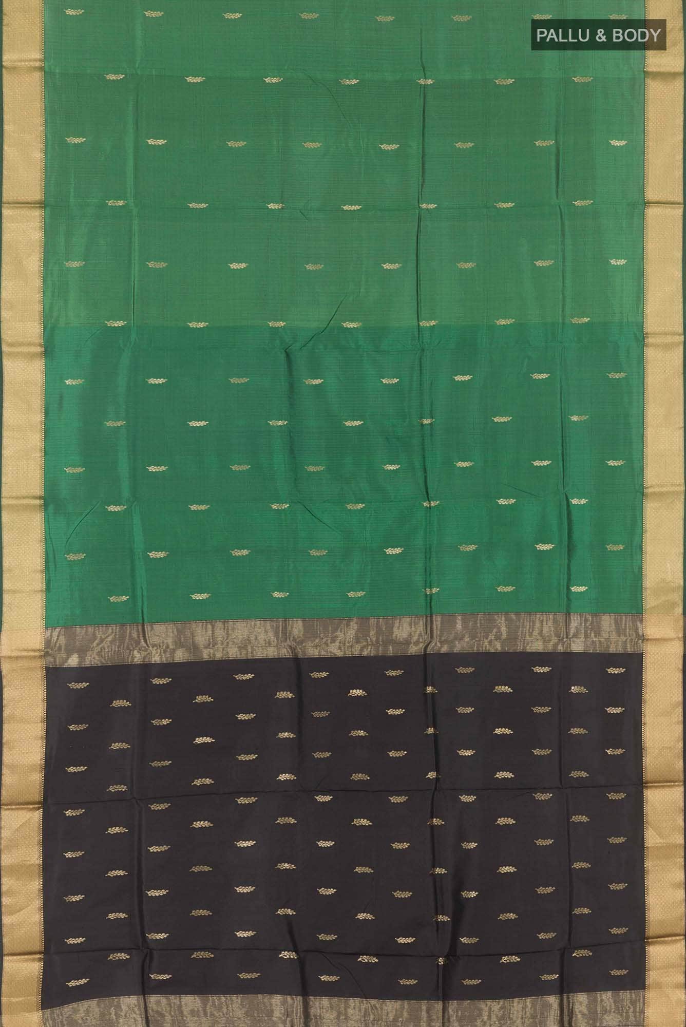 Green Maheshwari Silk Saree