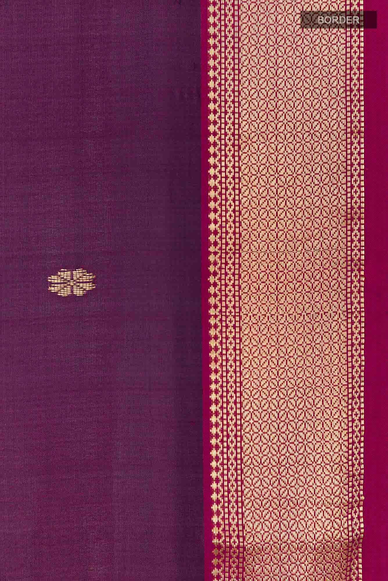 Purple Maheshwari Silk Saree