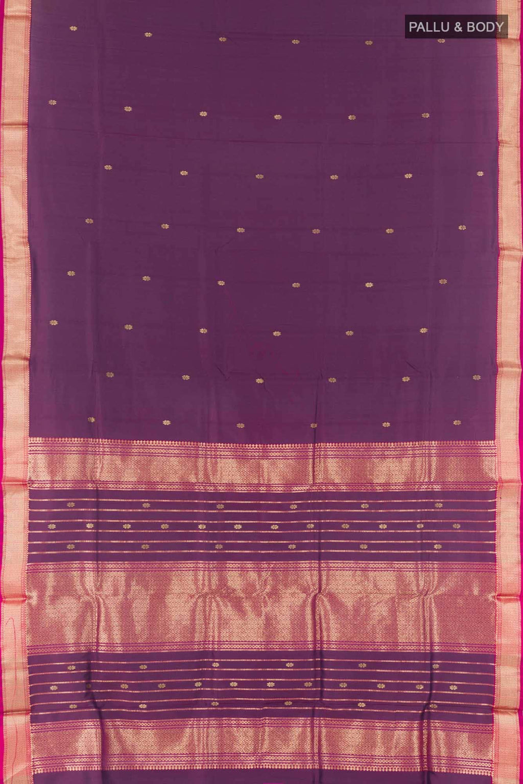 Purple Maheshwari Silk Saree