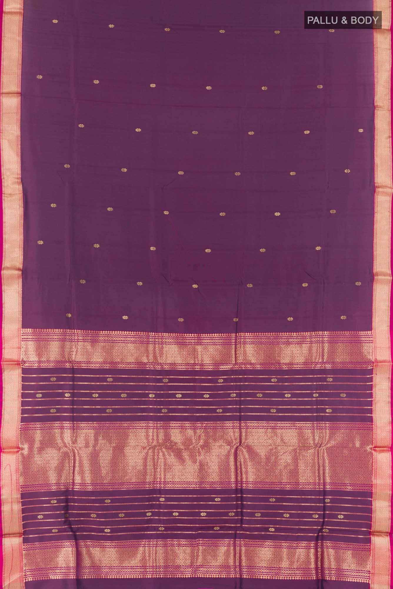 Purple Maheshwari Silk Saree