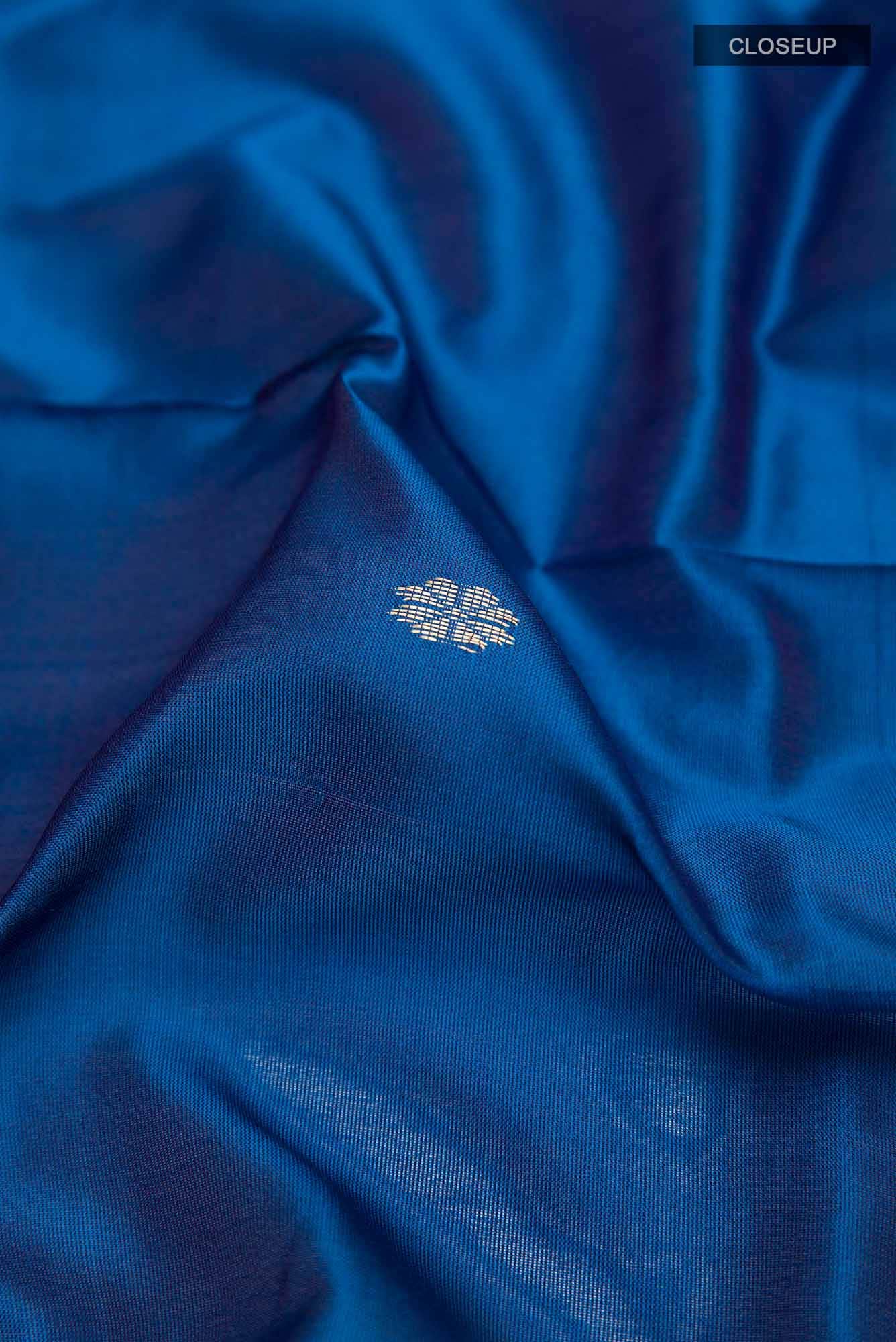Royal Blue Maheshwari Silk Saree