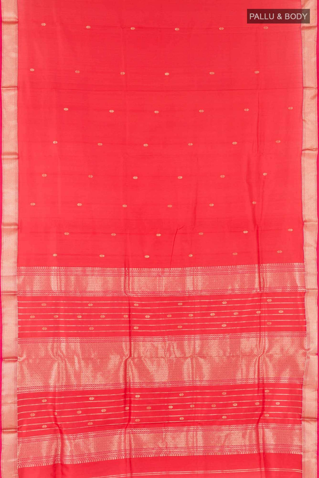 Red Maheshwari Silk Saree