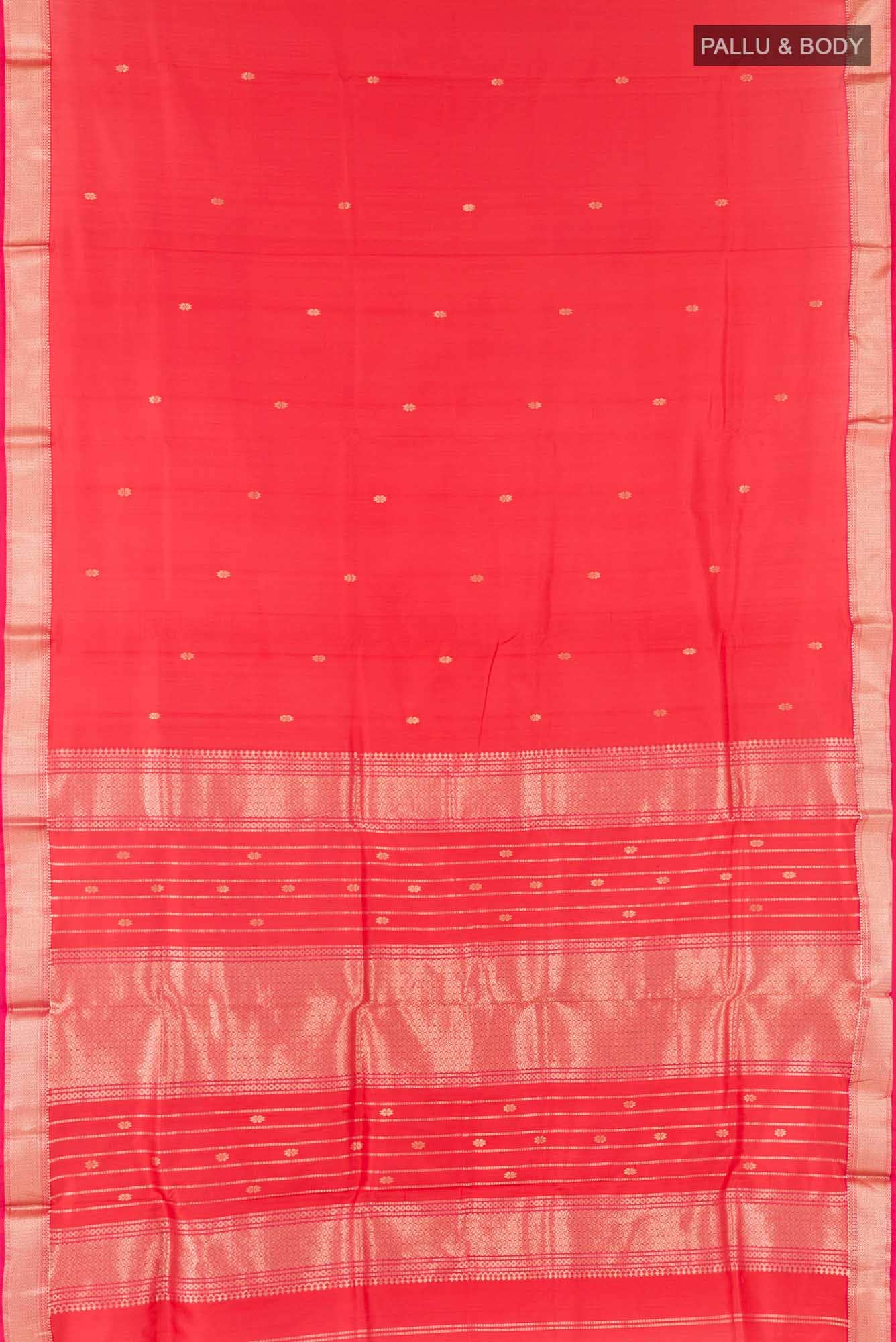 Red Maheshwari Silk Saree