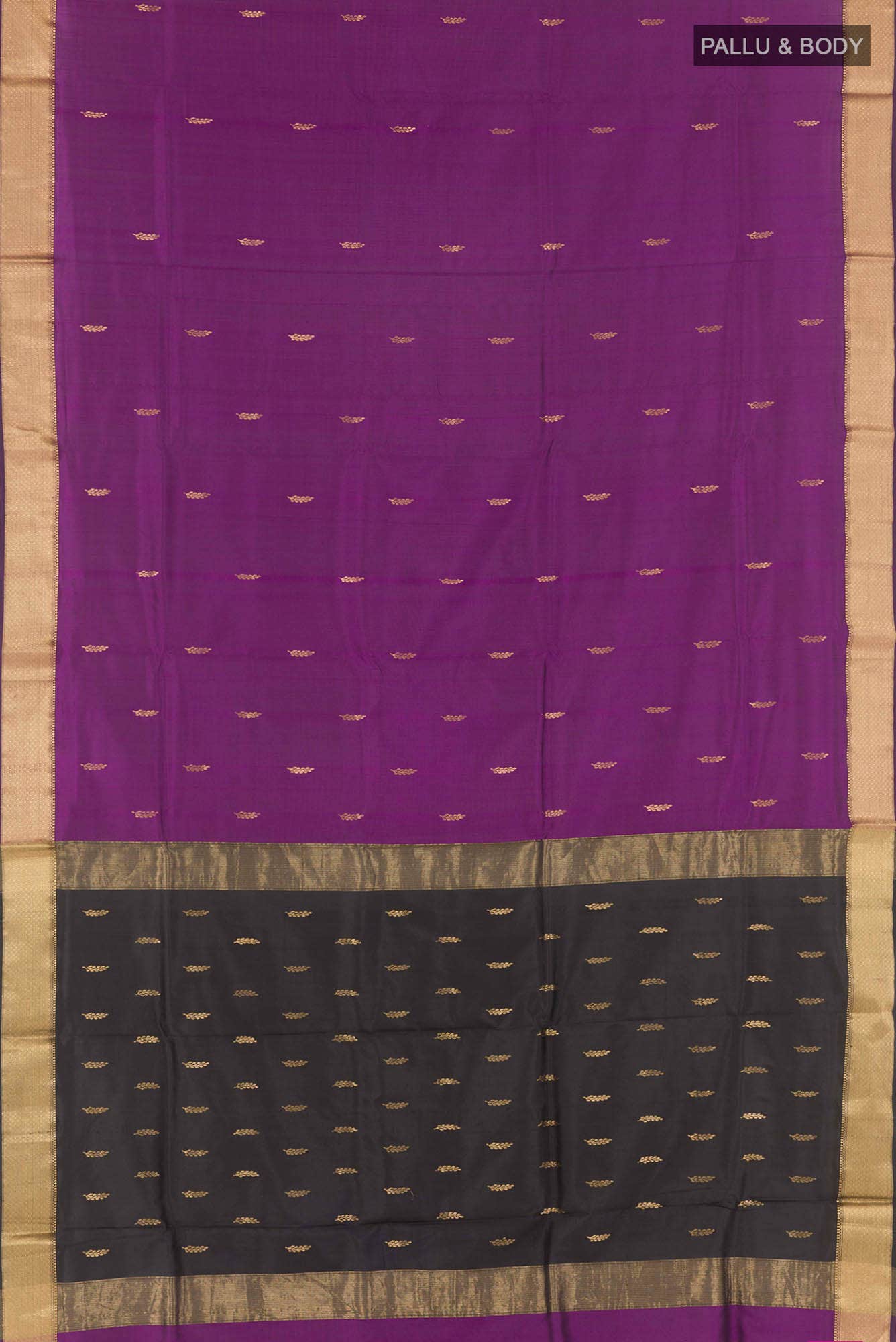 Purple Maheshwari Silk Saree