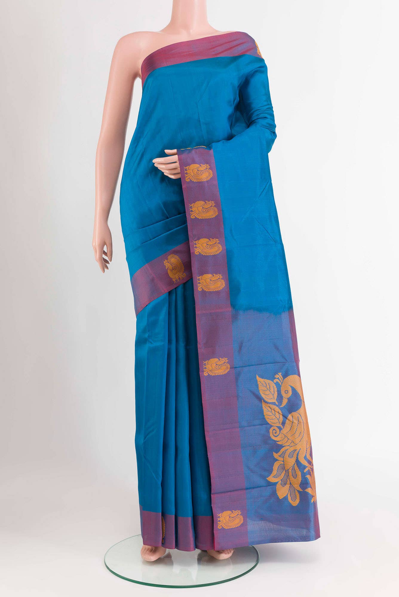 Blue Kanchipuram Silk Saree