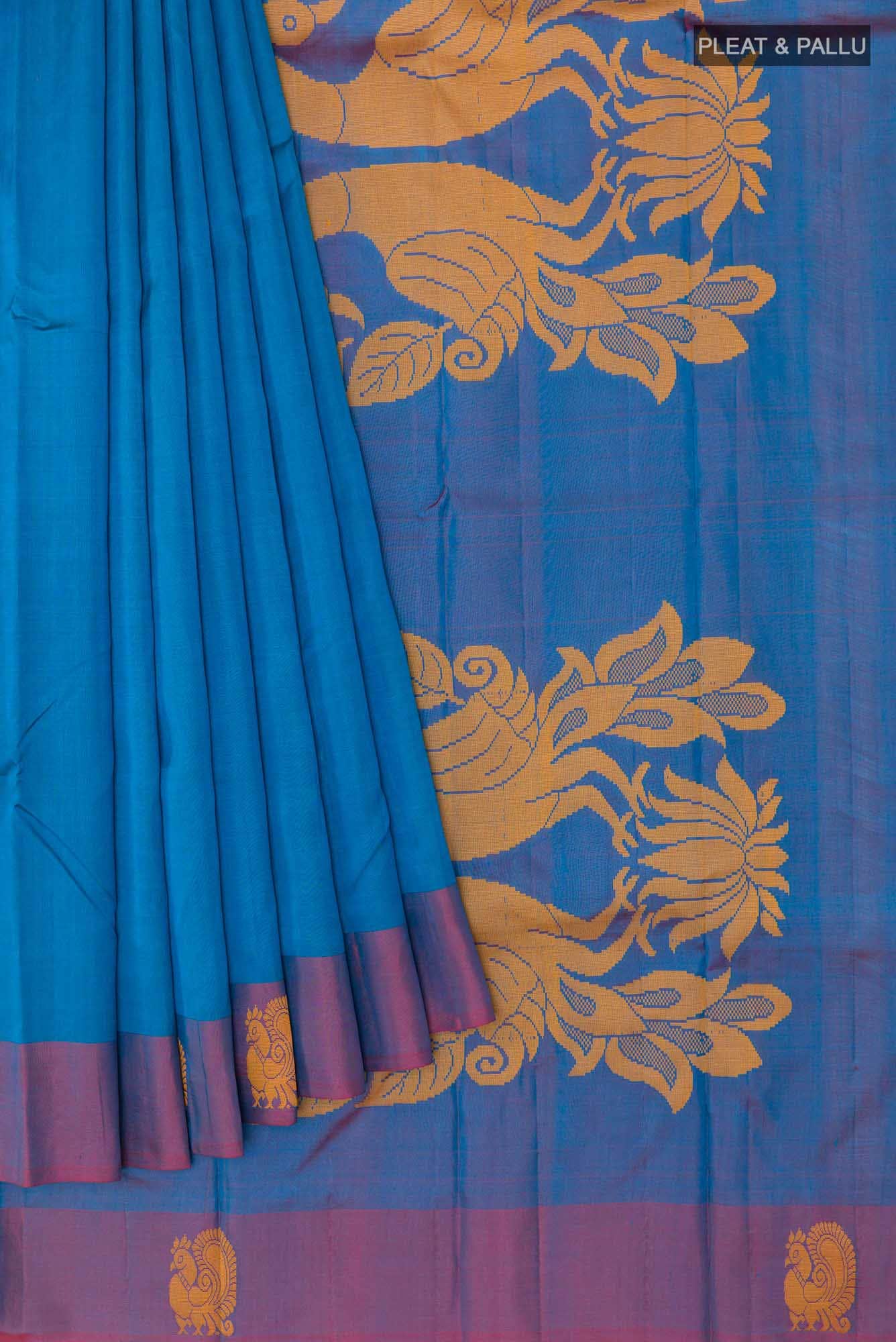 Blue Kanchipuram Silk Saree