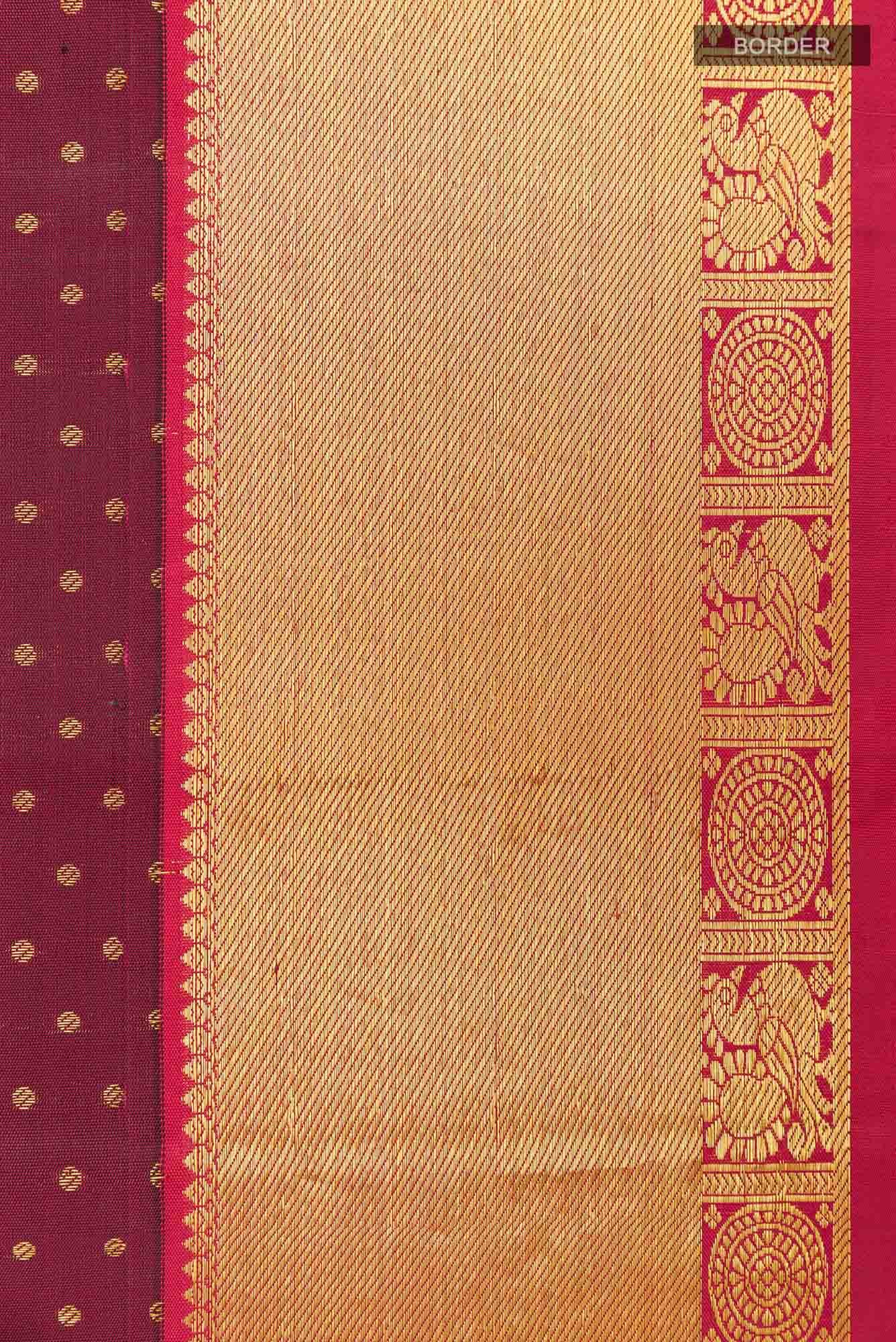 Maroon Kanchipuram Silk Saree