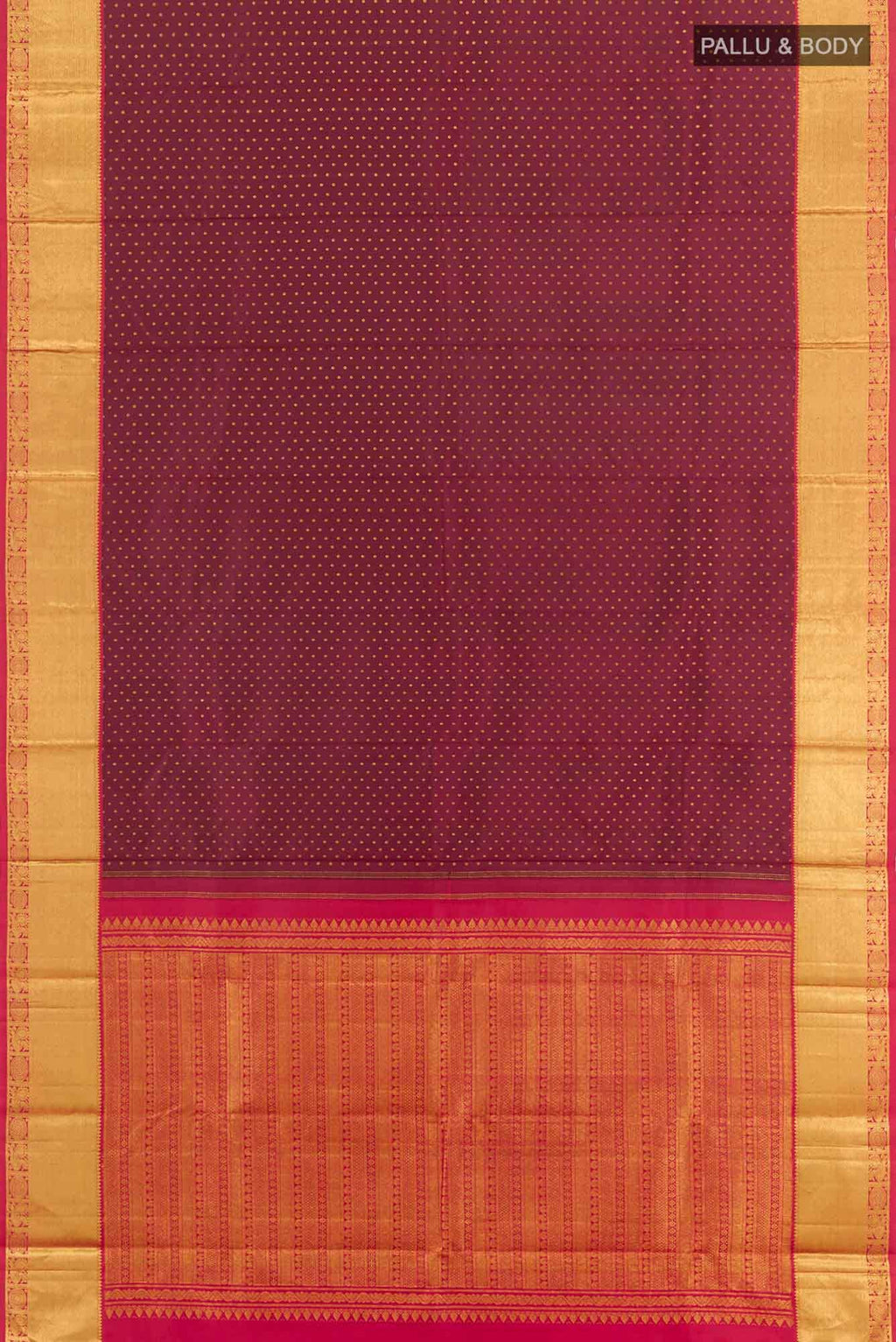 Maroon Kanchipuram Silk Saree