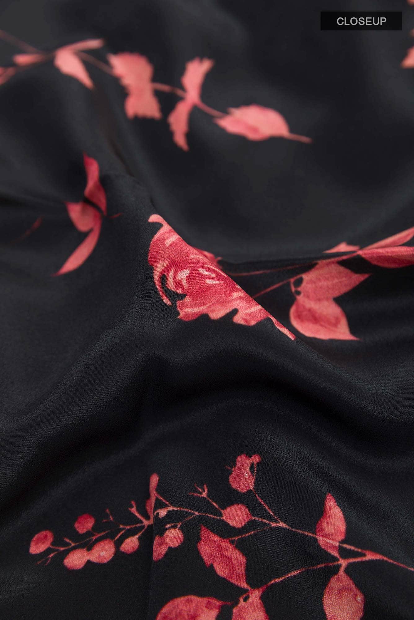 Black Crepe Saree