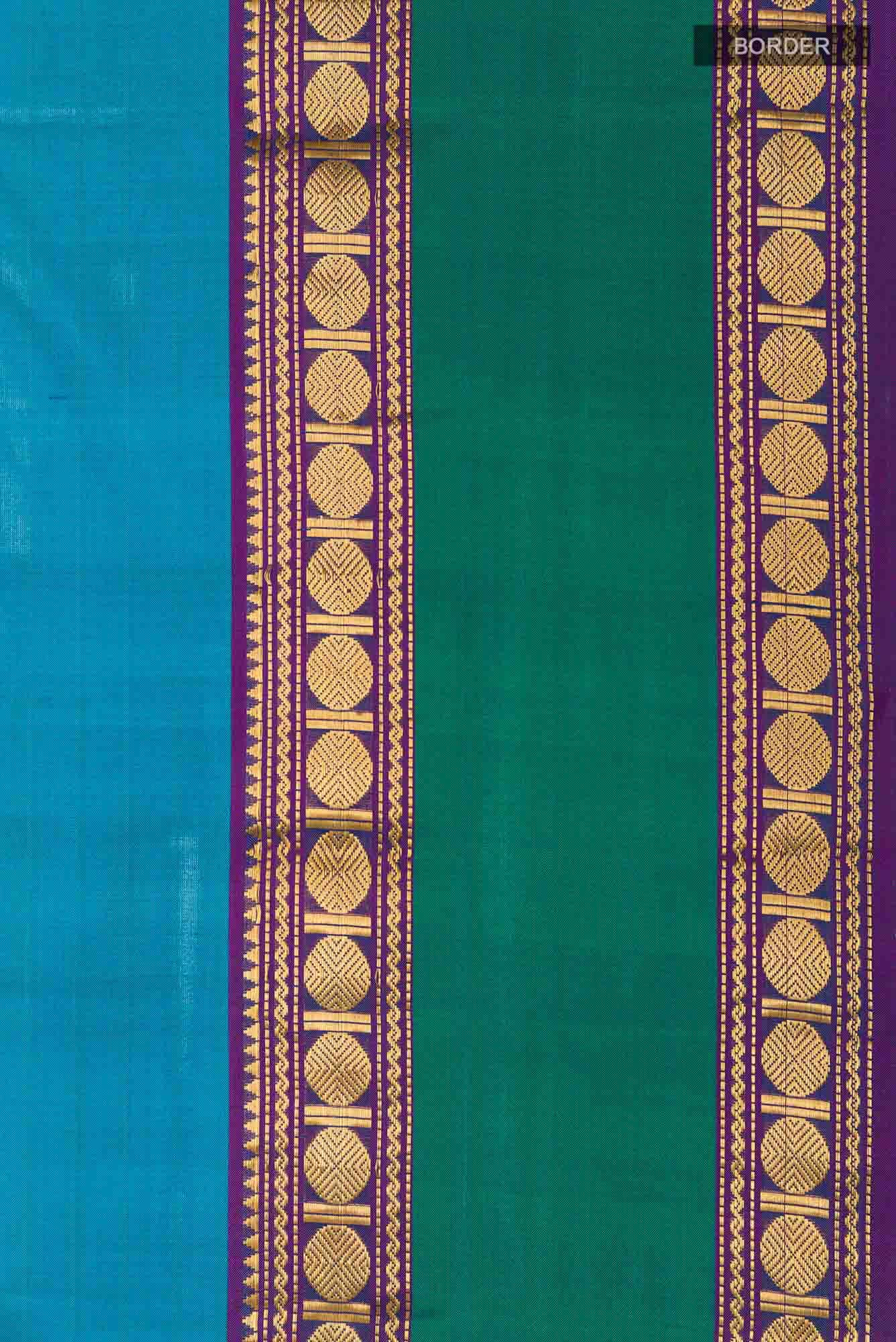 Blue Kanchipuram Silk Saree