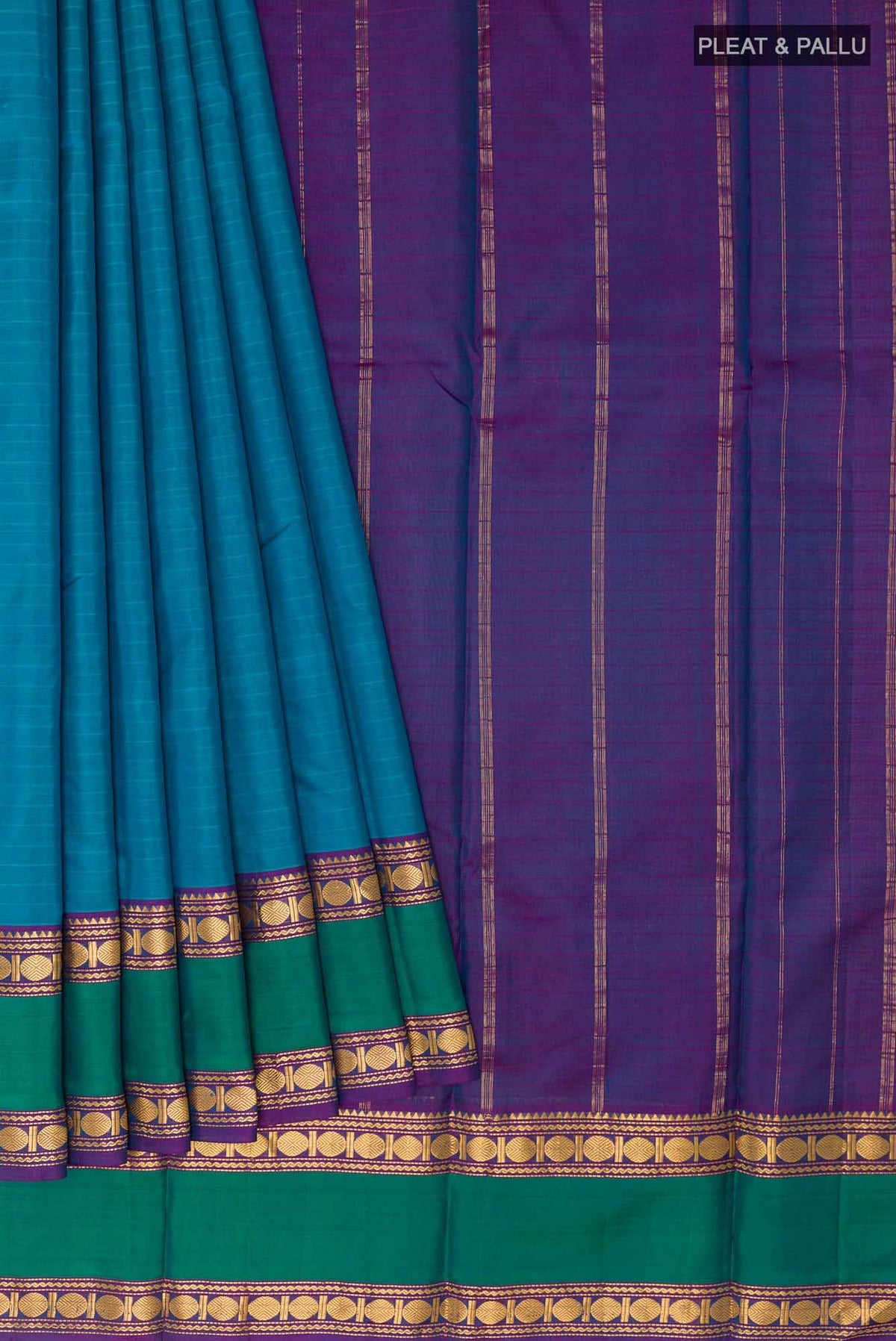 Blue Kanchipuram Silk Saree