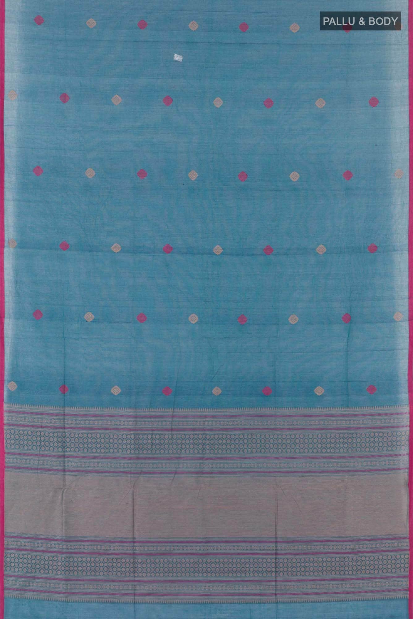 Blue Coimbatore Cotton Saree