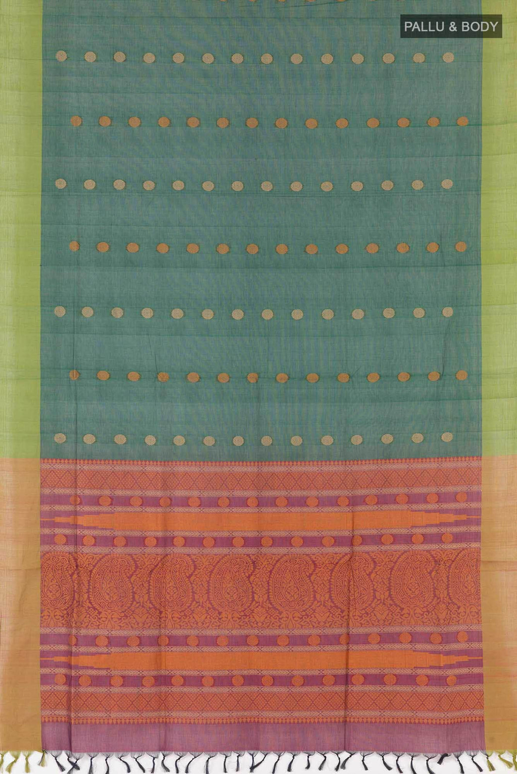 Green Coimbatore Cotton Saree