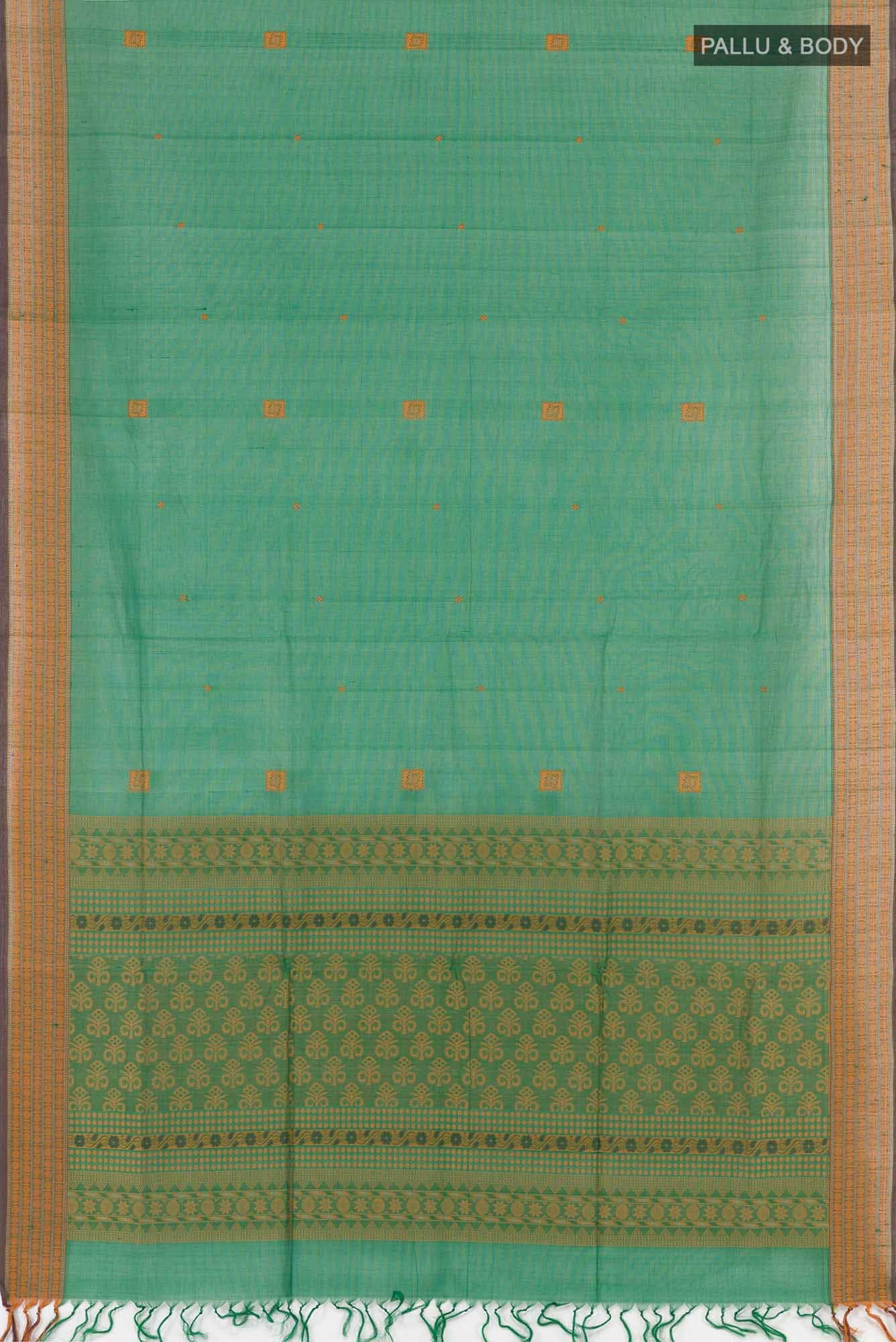 Green Coimbatore Cotton Saree