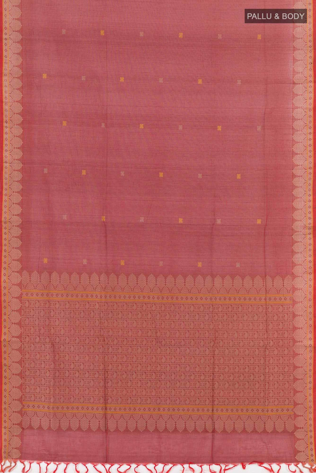 Maroon Coimbatore Cotton Saree