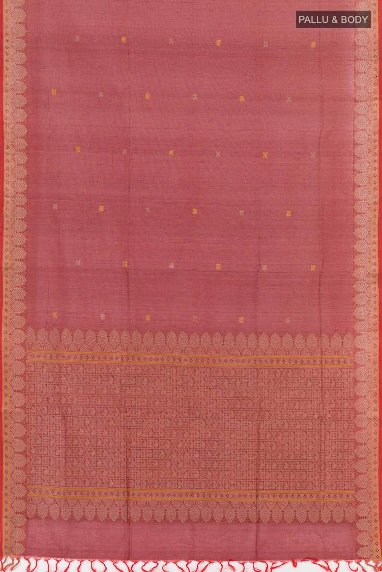 Maroon Coimbatore Cotton Saree