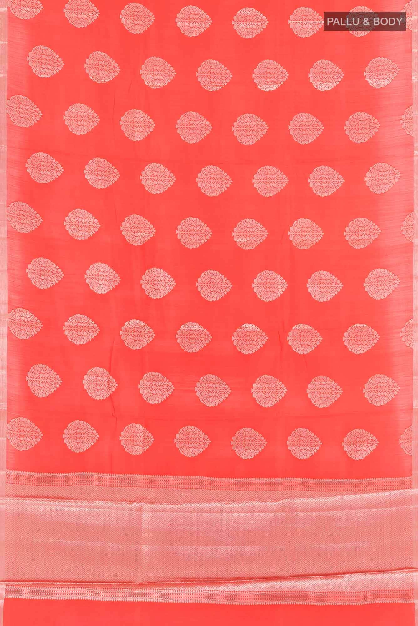 Red Tussar Saree