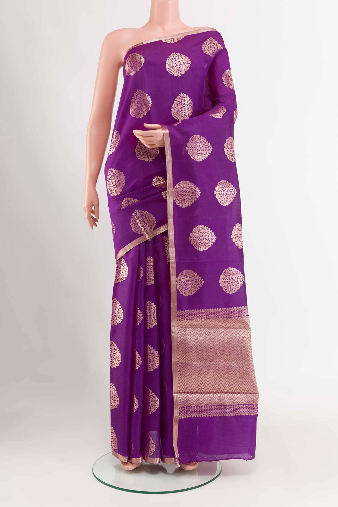 Purple Tussar Saree