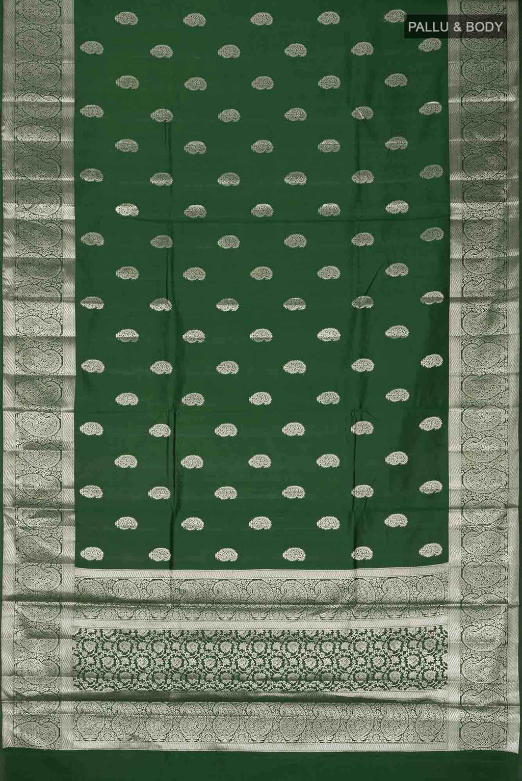 Green Banarasi Raw Silk Saree