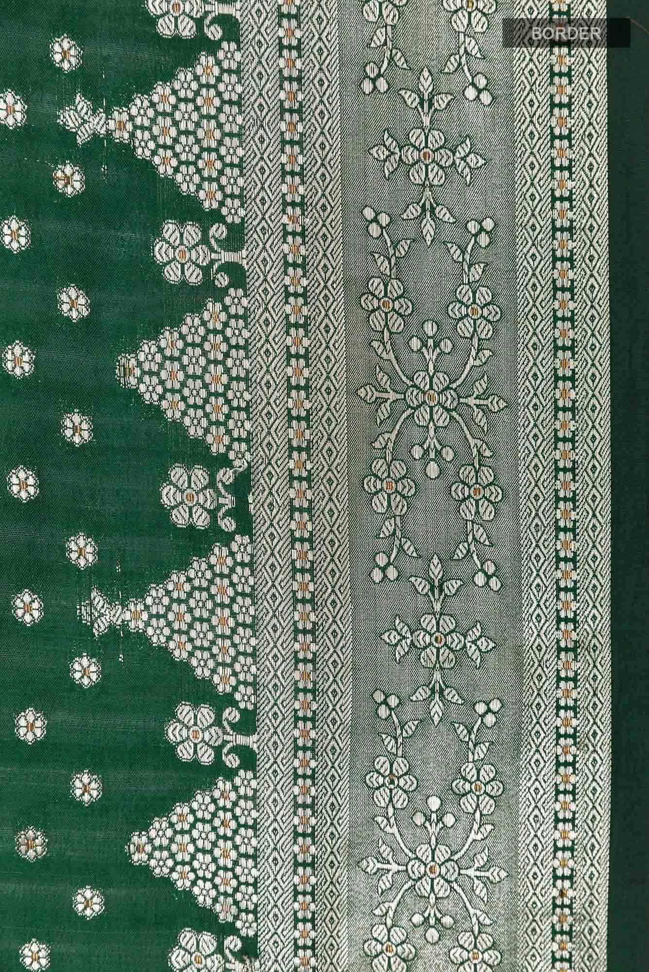 Green Tussar Silk Saree