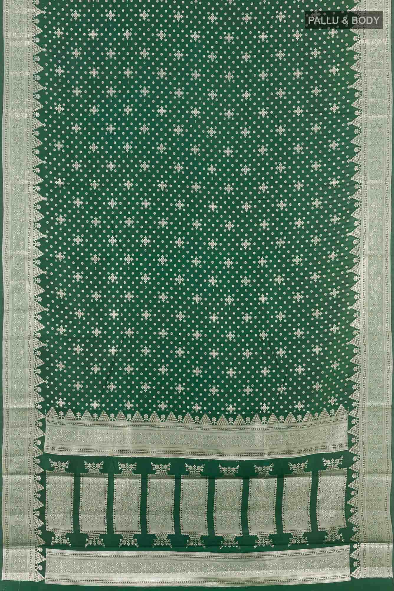 Green Tussar Silk Saree