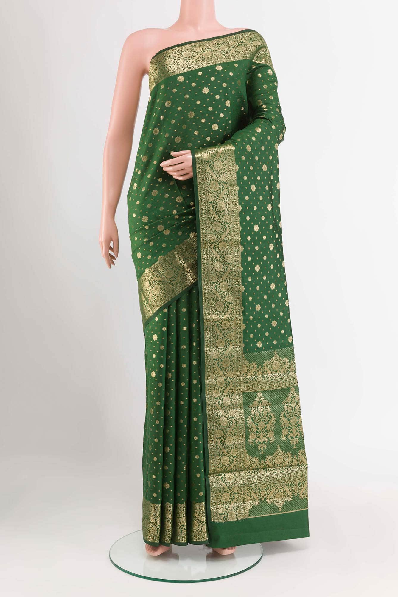 Green Tussar Saree