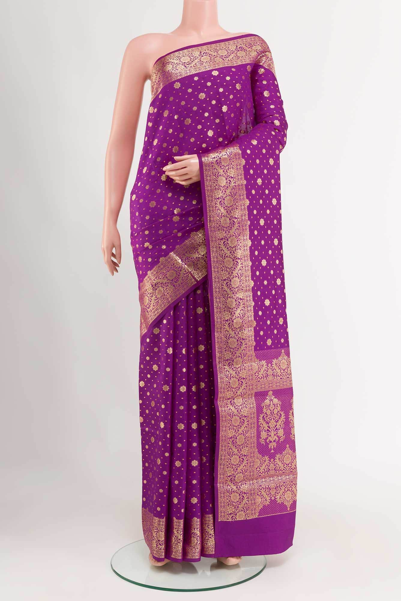 Purple Tussar Saree