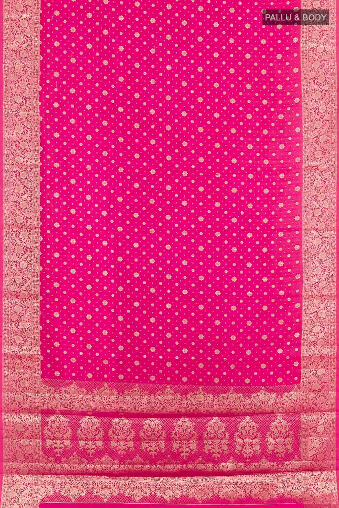 Magenta Tussar Saree