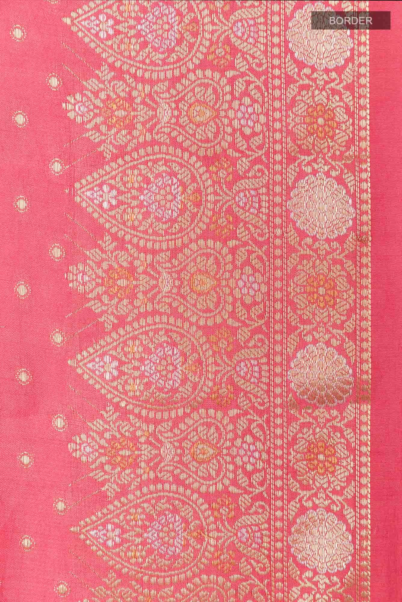 Peach Tussar Saree
