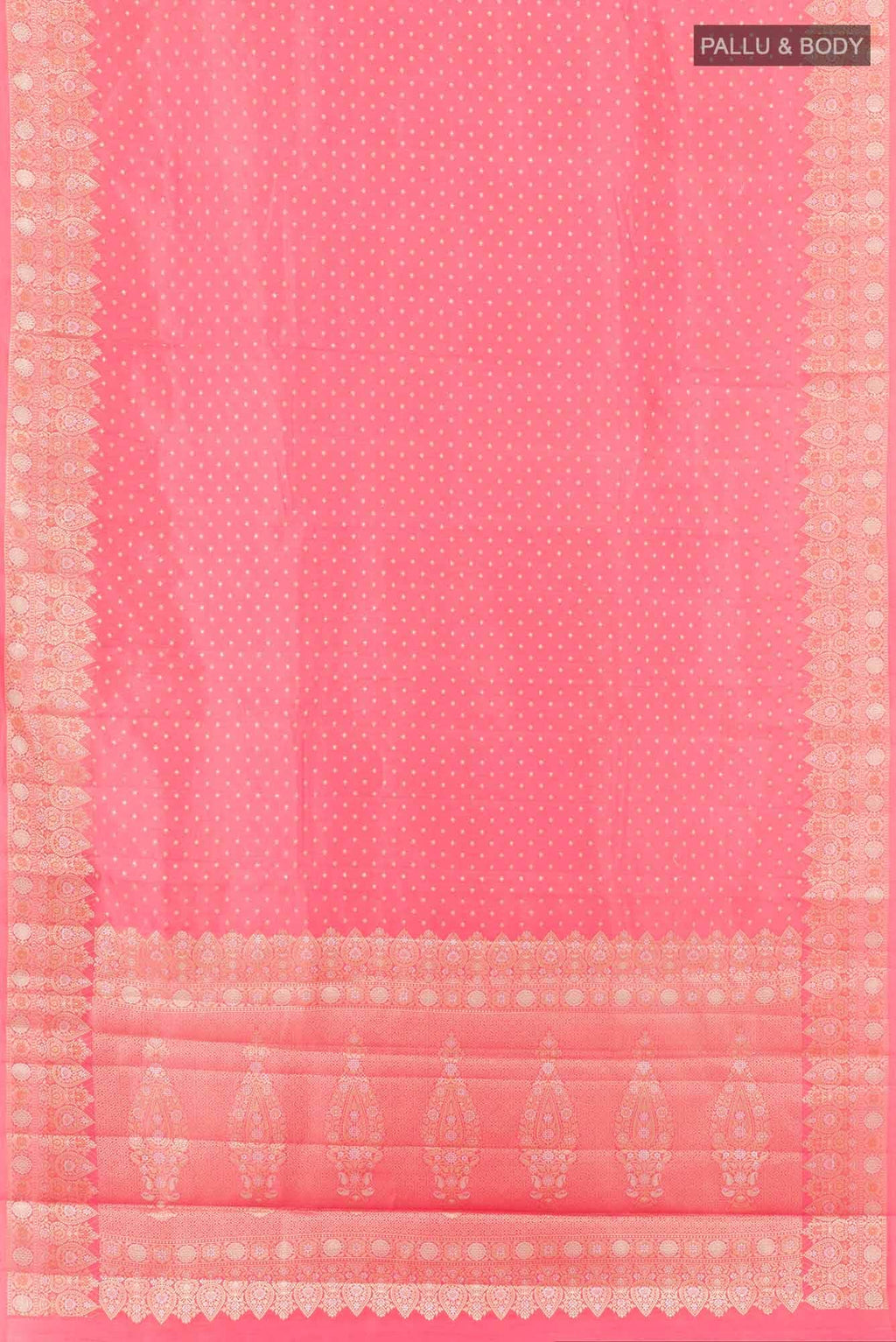 Peach Tussar Saree