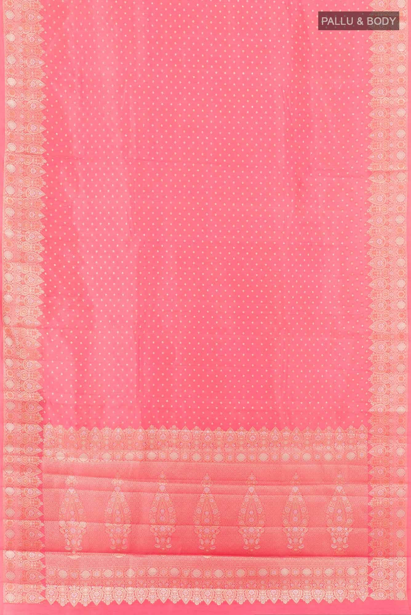 Peach Tussar Saree