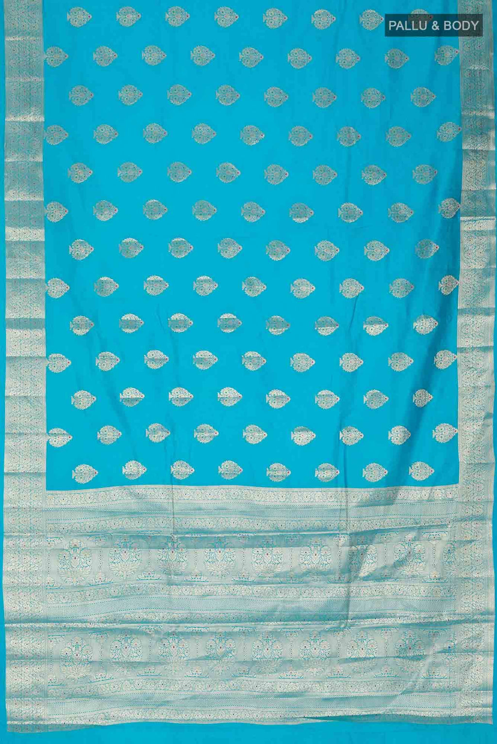 Blue Banarasi Raw Silk Saree