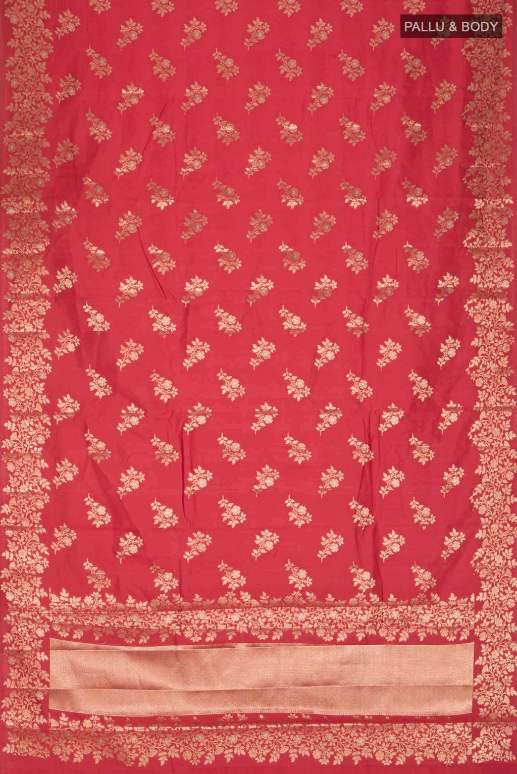 Red Banarasi Raw Silk Saree