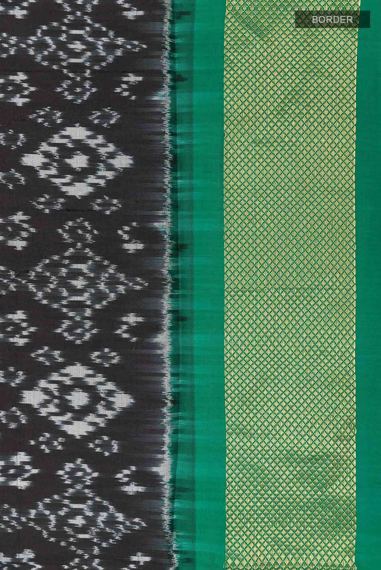 Black Pochampally Silk Saree