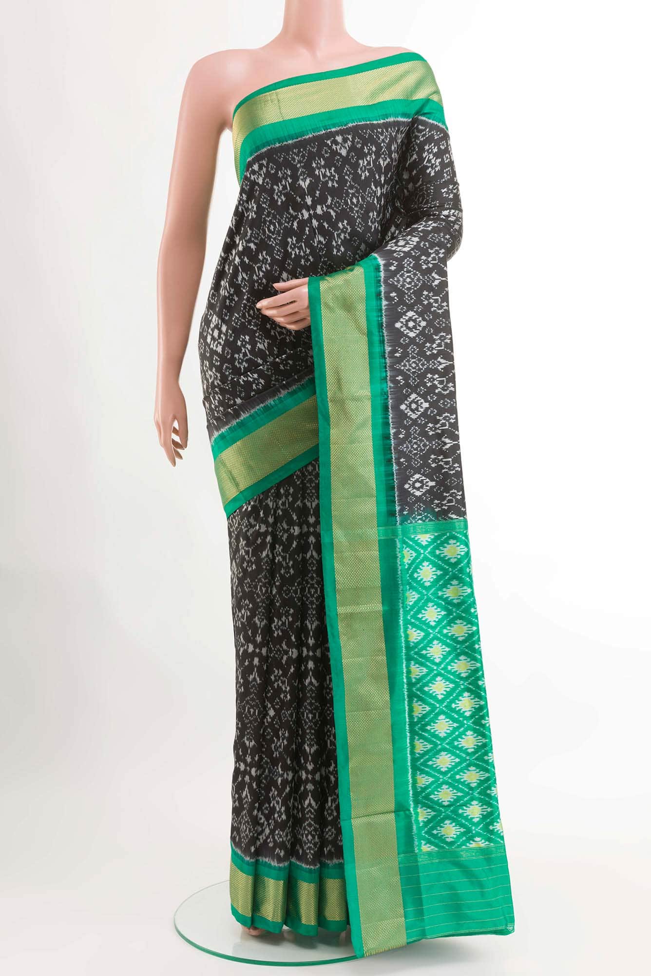 Black Pochampally Silk Saree