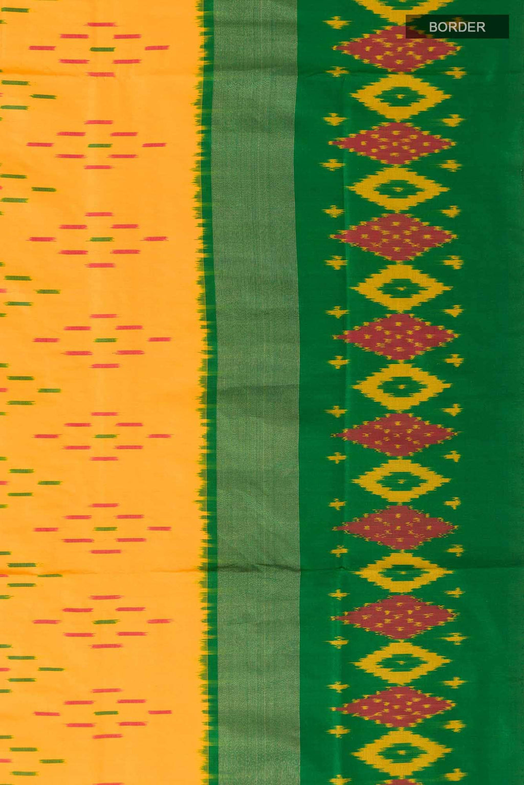 Yellow Pochampally Silk Saree