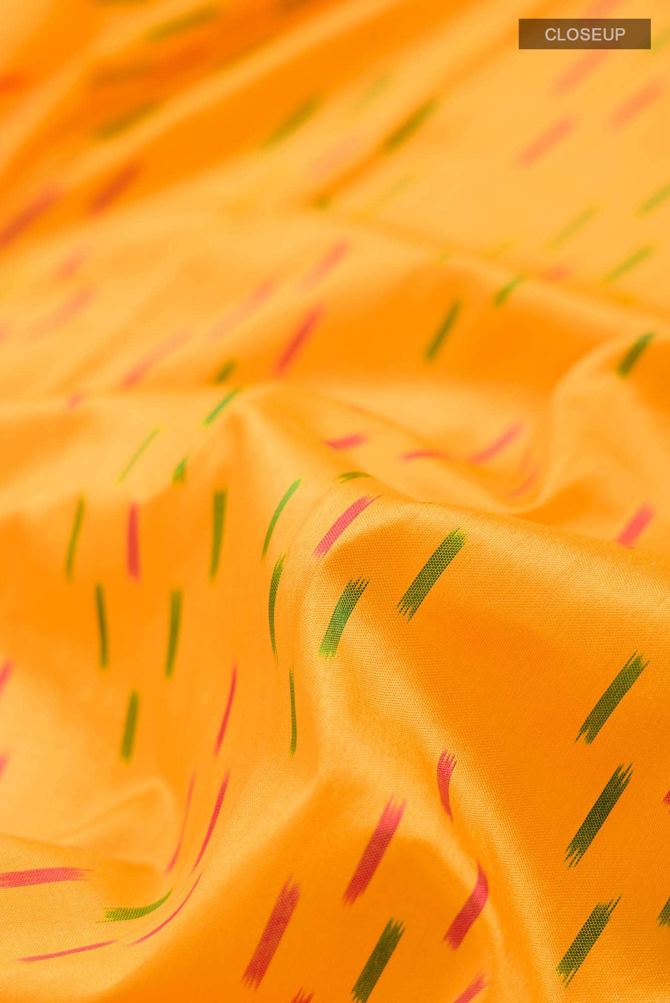 Yellow Pochampally Silk Saree