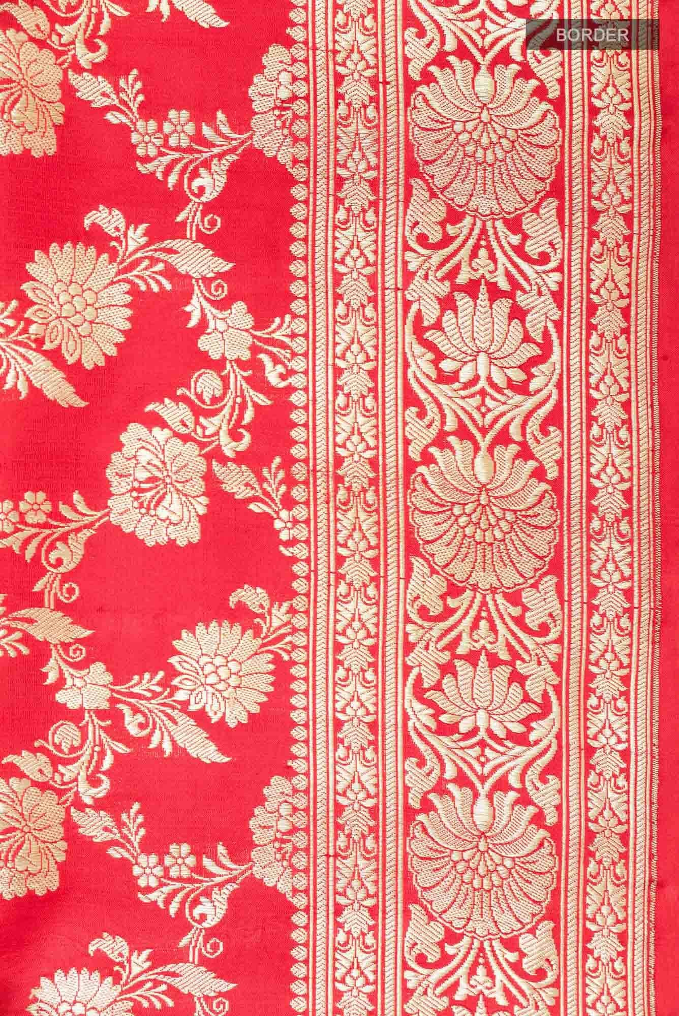 Red Banarasi Silk Saree