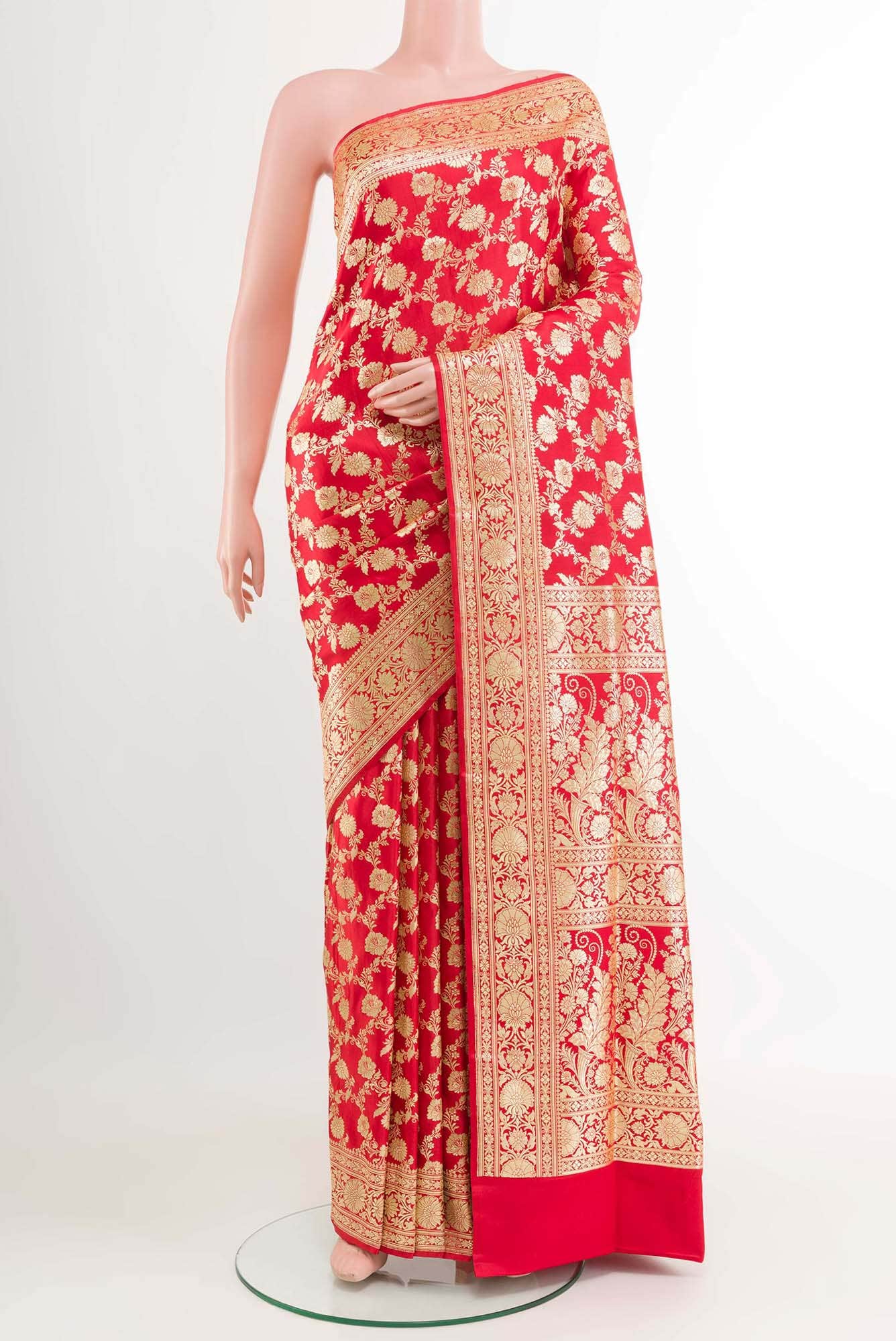 Red Banarasi Silk Saree