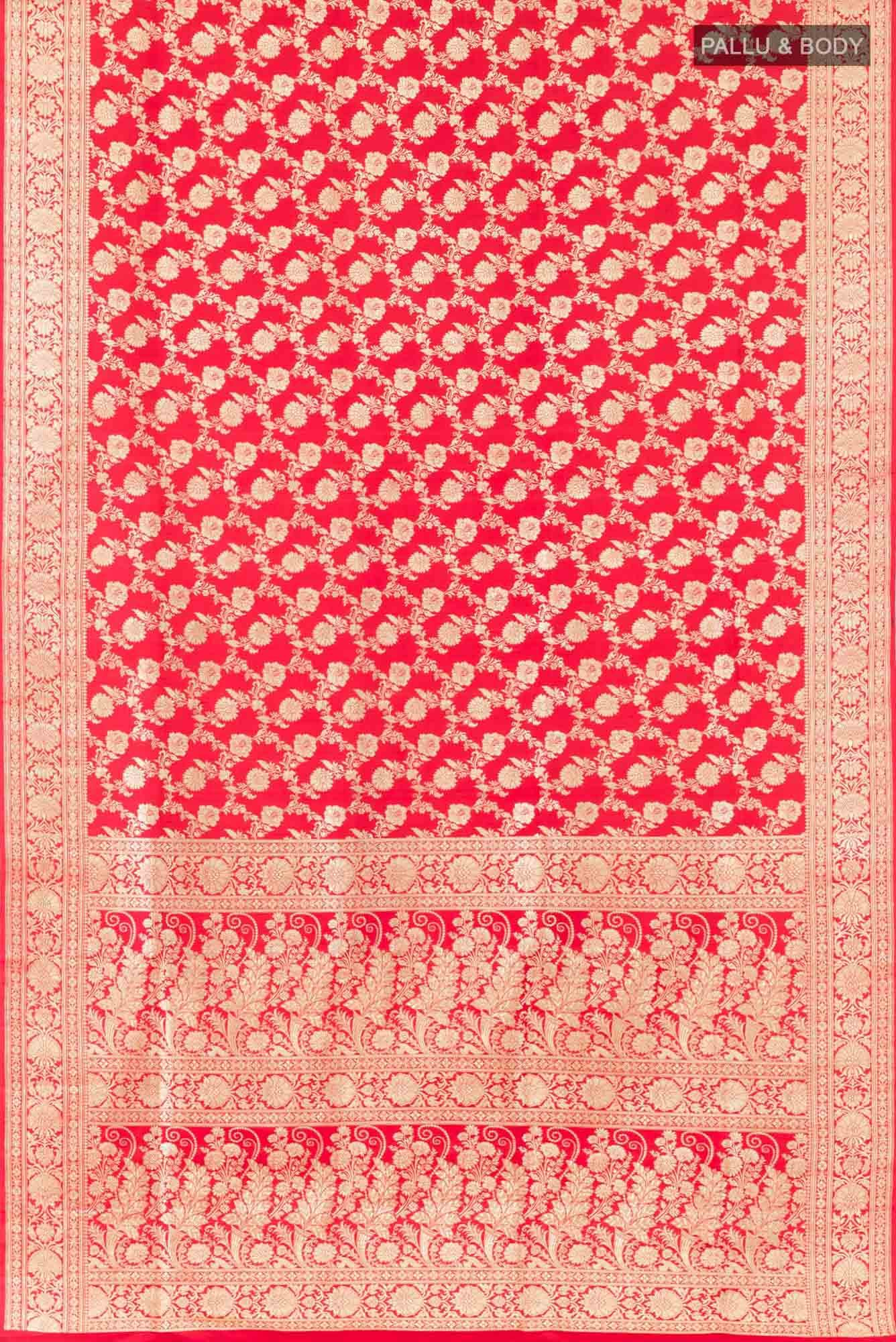 Red Banarasi Silk Saree