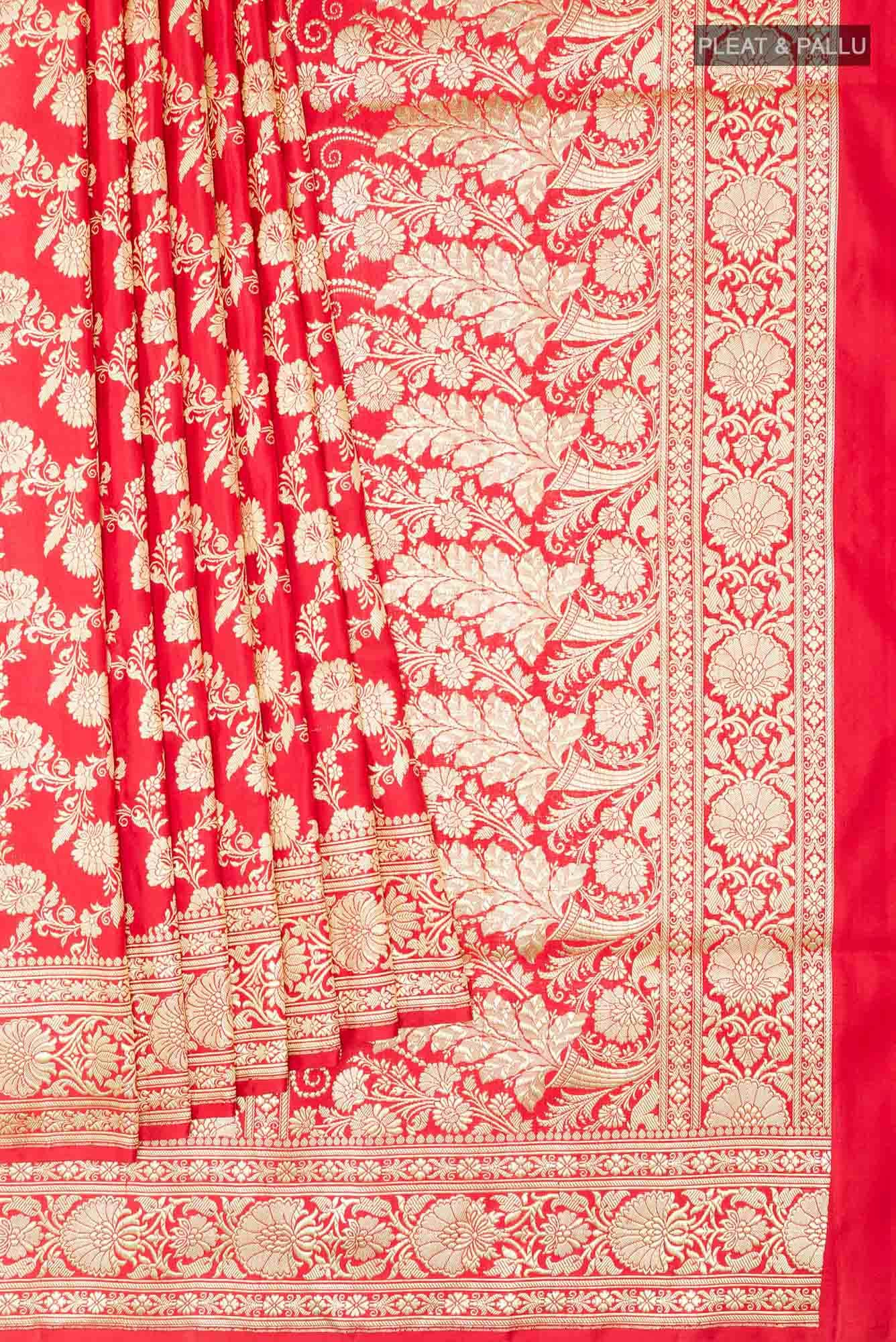 Red Banarasi Silk Saree