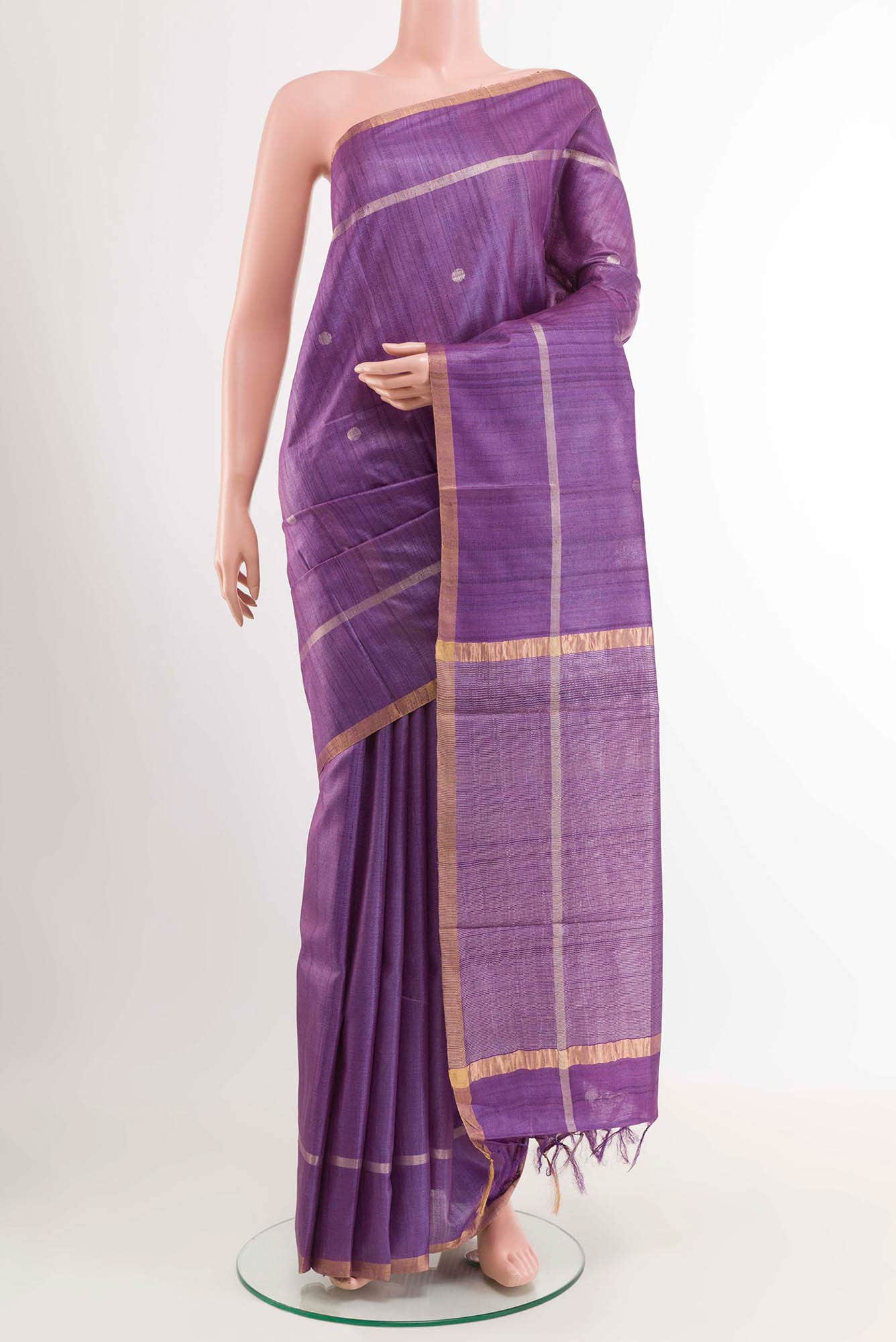 Purple Tussar Saree