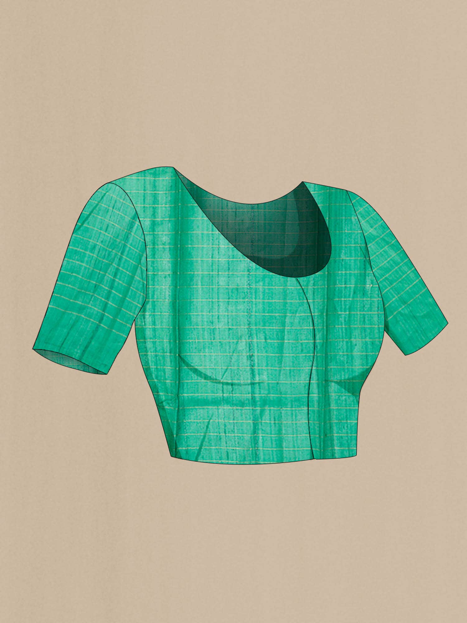Sea Green Tussar Saree