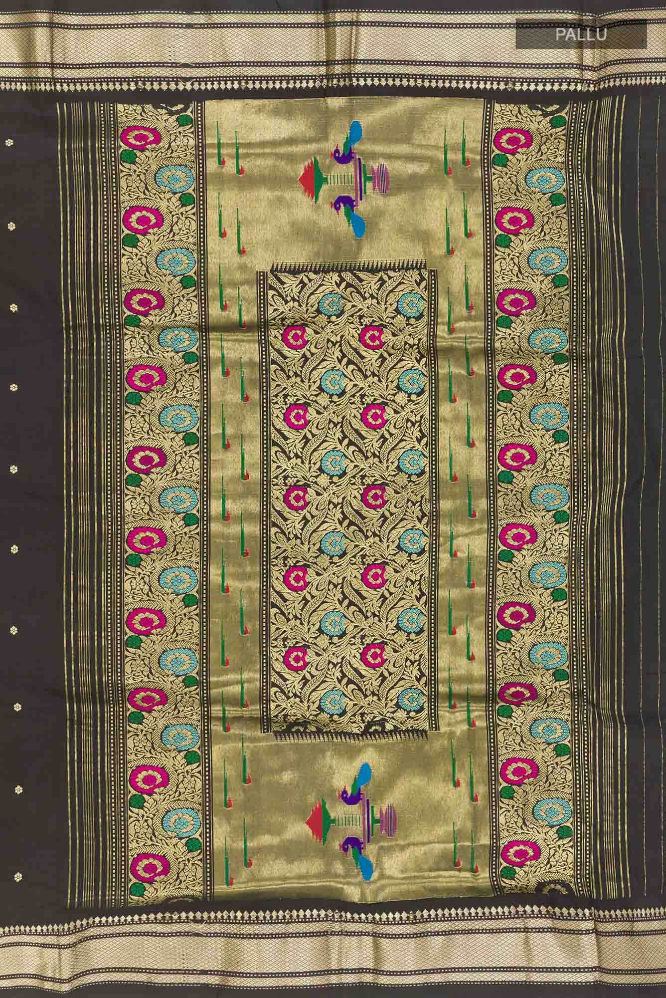Black Paithani Silk Saree